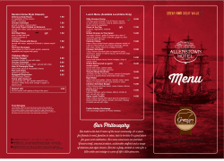 the Bistro Menu - Allenstown Hotel, Rockhampton