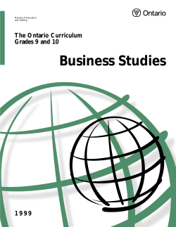 Business Studies - Ministry of Education