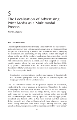 The Localisation of Advertising Print Media as a Multimodal Process
