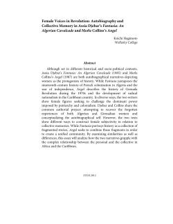 Female Voices in Revolution: Autobiography and Collective Memory