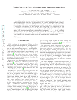 Origin of the tail in Green`s functions in odd dimensional space