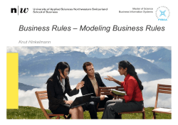 Modeling Business Rules