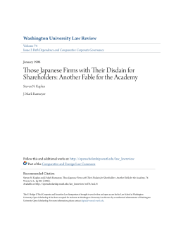 Those Japanese Firms with Their Disdain for Shareholders: Another