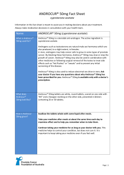 ANDROCUR&reg; 50mg Fact Sheet - Prostate Cancer Foundation of