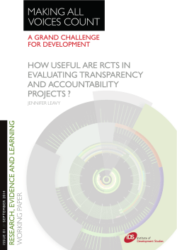 how useful are rcts in evaluating transparency and accountability