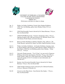 Fine Arts and Humanities Calendar of Events, Spring 2017
