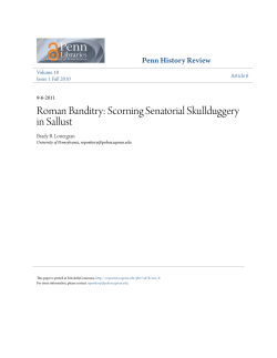 Roman Banditry: Scorning Senatorial