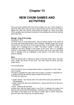 NEW CHUM GAMES AND ACTIVITIES Mowgli