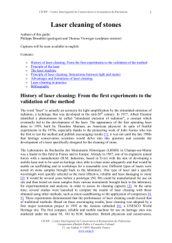 Laser cleaning of stones