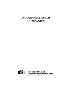incorporation of companies