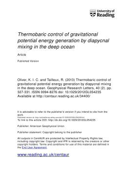 Thermobaric control of gravitational potential energy generation by