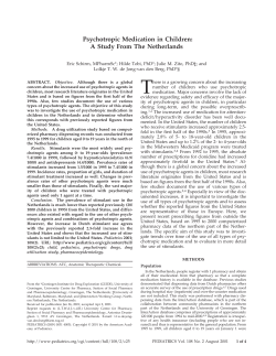 Psychotropic Medication in Children: A Study From The