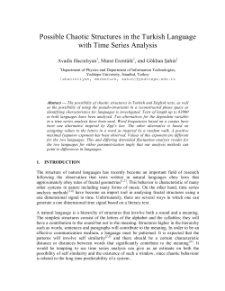 Possible Chaotic Structures in the Turkish Language with Time