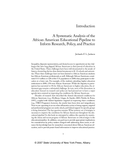 Introduction A Systematic Analysis of the African