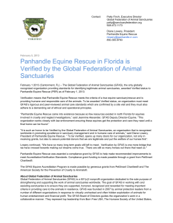 Panhandle Equine Rescue in Florida is Verified by the Global