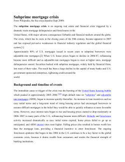 Subprime mortgage crisis
