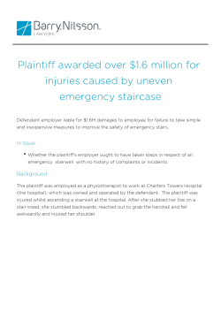 Plaintiff awarded over $1.6 million for injuries caused by uneven