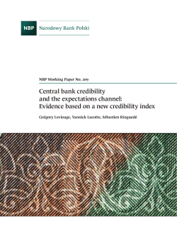 Central bank credibility and the expectations channel