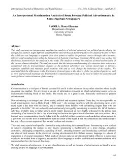 An Interpersonal Metafunction Analysis of Some Selected Political