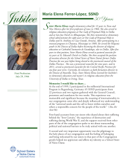 Mar&iacute;a Elena Ferrer-L&oacute;pez - School Sisters of Notre Dame Central