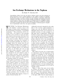 Ion Exchange Mechanisms in the Nephron