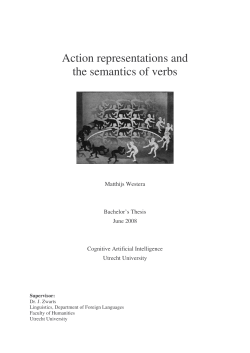 Action Representations and the Semantics of Verbs