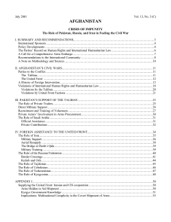 Afghanistan - Human Rights Watch
