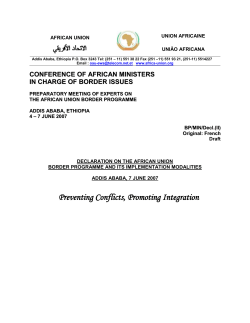 Draft Declaration of the AU Border Programme