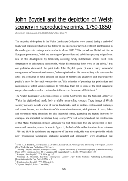 John Boydell and the depiction of Welsh scenery in reproductive