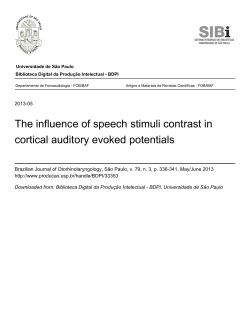 The influence of speech stimuli contrast in cortical