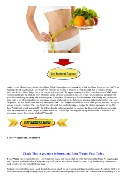 Check This to get more information I Lose Weight Fast Today