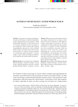 austrian musicology after world war ii