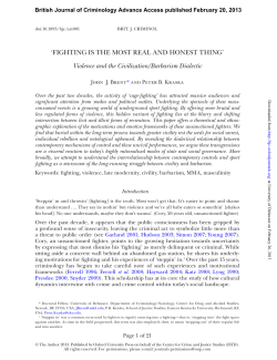 FIGHTING IS THE MOST REAL AND HONEST THING