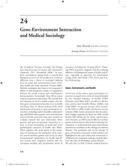 Gene-Environment Interaction and Medical Sociology
