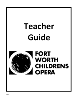 Page | 1 - Fort Worth Opera Festival