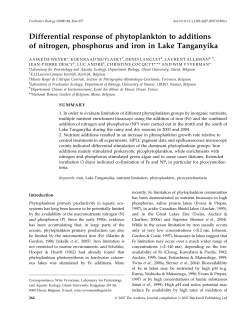 Differential response of phytoplankton to additions of nitrogen