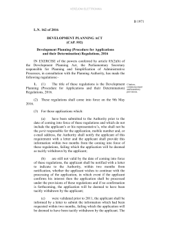 Procedure for Applications and their