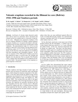 Volcanic eruptions recorded in the Illimani ice core