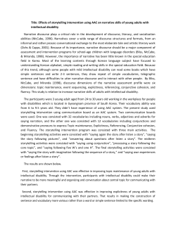 Title: Effects of storytelling intervention using AAC on narrative skills