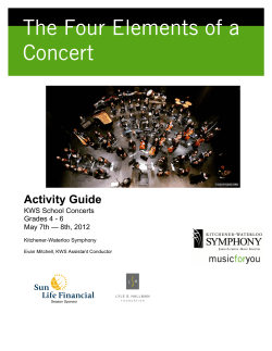 Teachers` Activity Guide - Kitchener