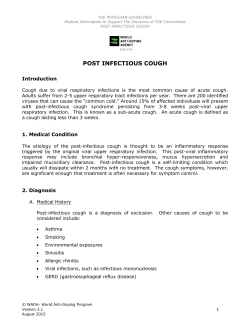 post infectious cough - World Anti