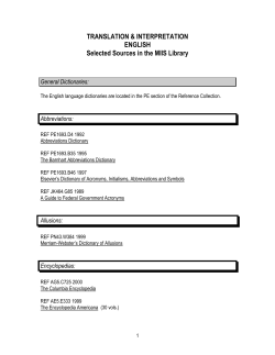 English Language Dictionaries