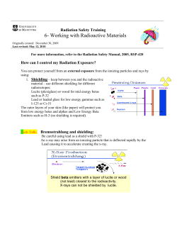 Working with Radioactive Materials