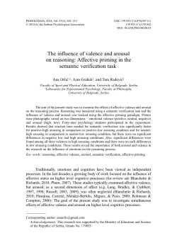 The influence of valence and arousal on reasoning: Affective
