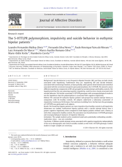The 5-HTTLPR polymorphism, impulsivity and suicide behavior in