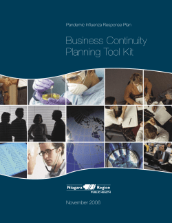 Pandemic Influenza Response Plan - Business