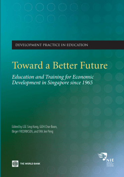 Toward a better future : education and training for economic