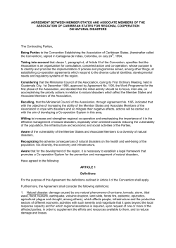 Agreement Between Member States and Associate Members