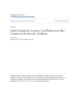 Adoil Outside the Cosmos: God Before and After Creation in the