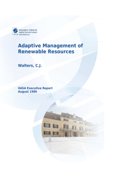 Adaptive Management of Renewable Resources